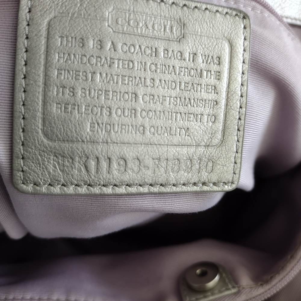 Coach Soho North South Metallic/Lavender Signature Tote Bag - Picture 8 of 11